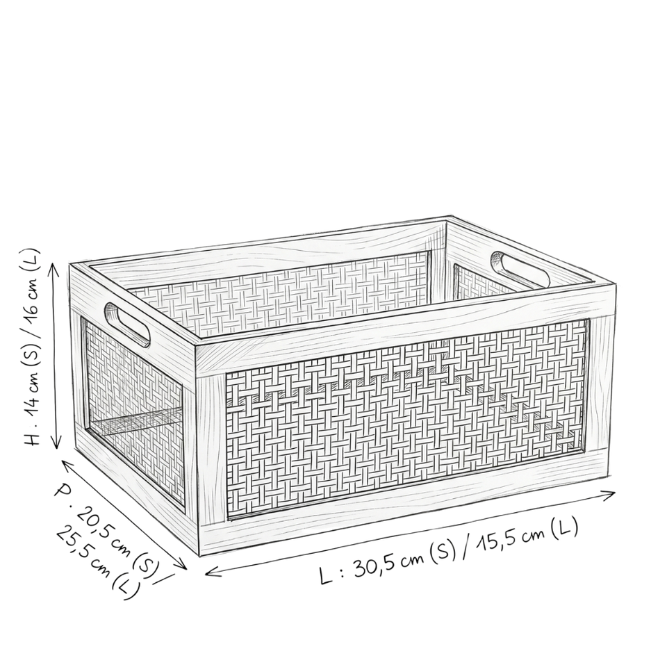 Schema dimensions Boite | HARU