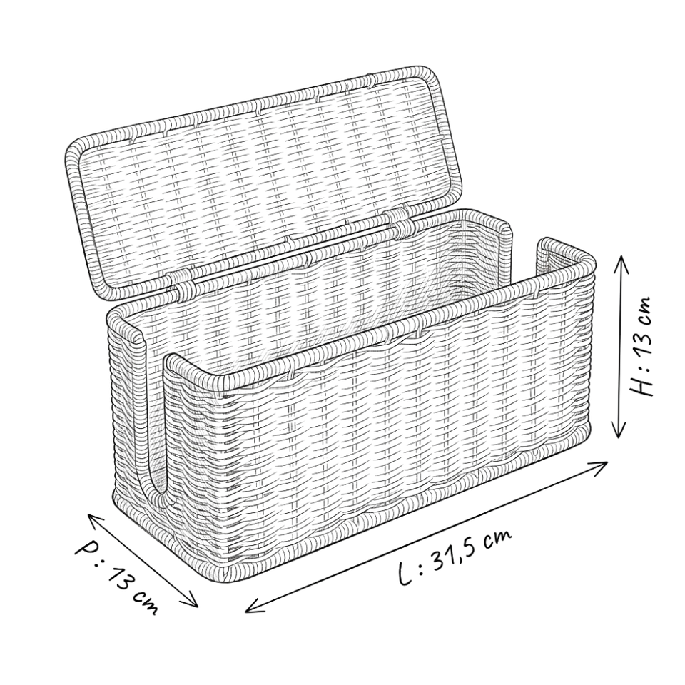 Schema dimensions Boite | HAWI