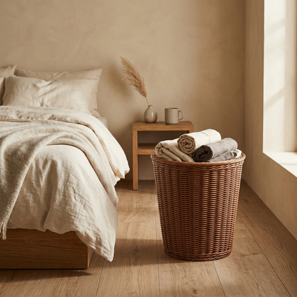 Corbeille de Rangement Rotin — Salle de Bain & Chambre