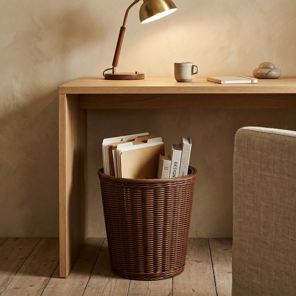 Corbeille de Rangement Rotin — Salle de Bain & Chambre
