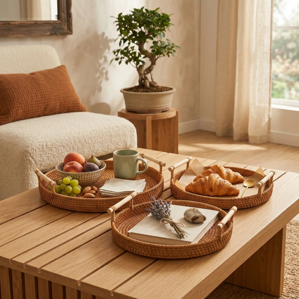 Corbeille en Rotin— Décoration de Table