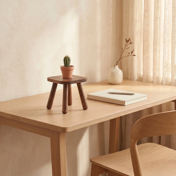 Petit Tabouret Bois — Support Plante Scandinave