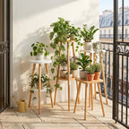 Support Plante Bois — Étagère Porte-Plantes Multi-Niveaux