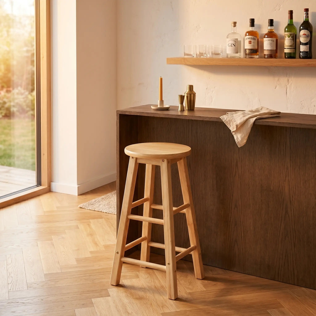 Tabouret Bois Massif Scandinave
