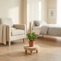 Support Plante Bois — Tabouret Porte-Plante Naturel