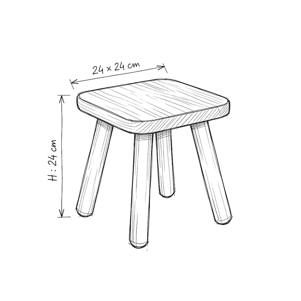 Schema dimensions Tabouret | KOMA