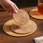 Set de Table & Dessous de Plat — Plateau en Rotin
