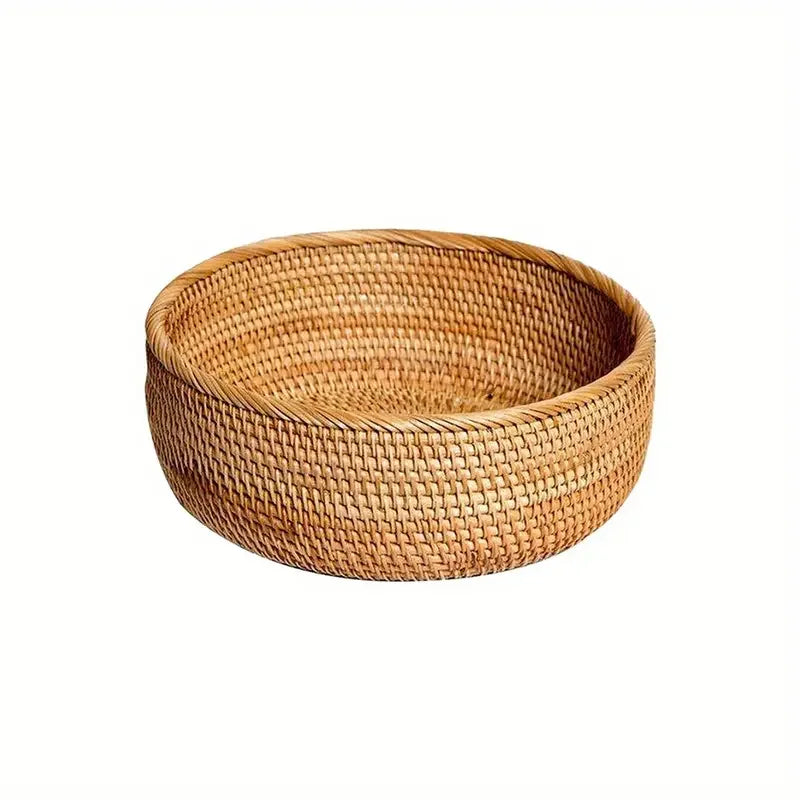 Corbeille en Rotin — Panier de Rangement Naturel