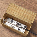 Boîte de Rangement Rotin — Organiseur Câbles & Accessoires