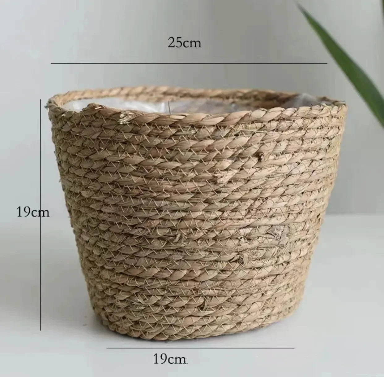Cache-Pot Tressé Naturel — Panier Décoratif Plantes