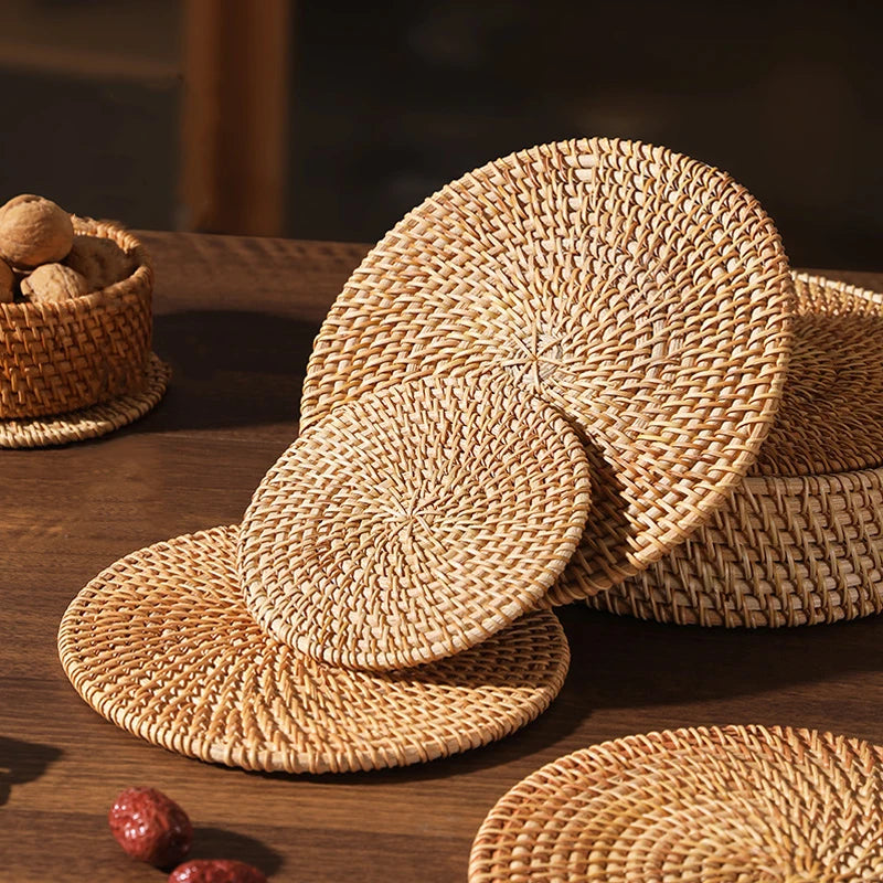 Set de Table & Dessous de Plat — Plateau en Rotin