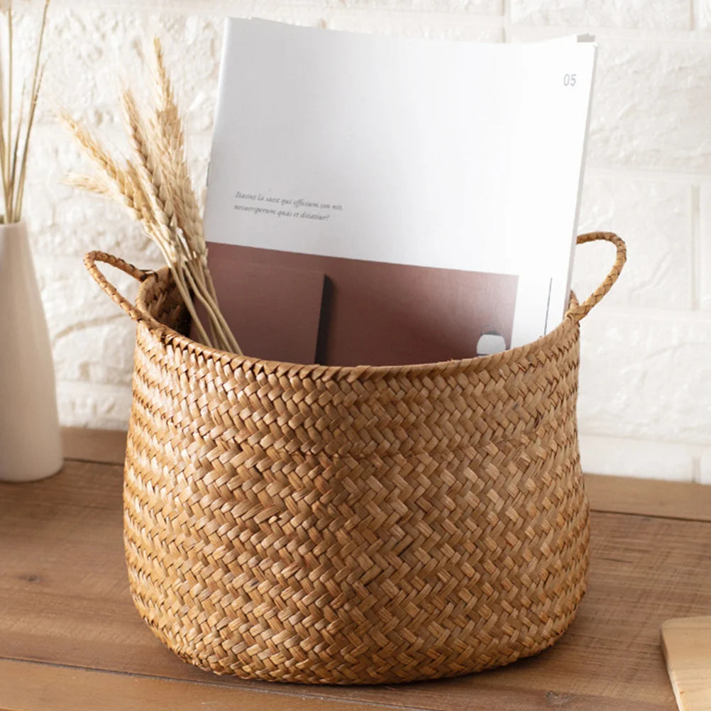 Boîte de Rangement Tressée — Style Japonais Naturel