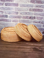 Corbeille en Rotin — Panier de Rangement Naturel