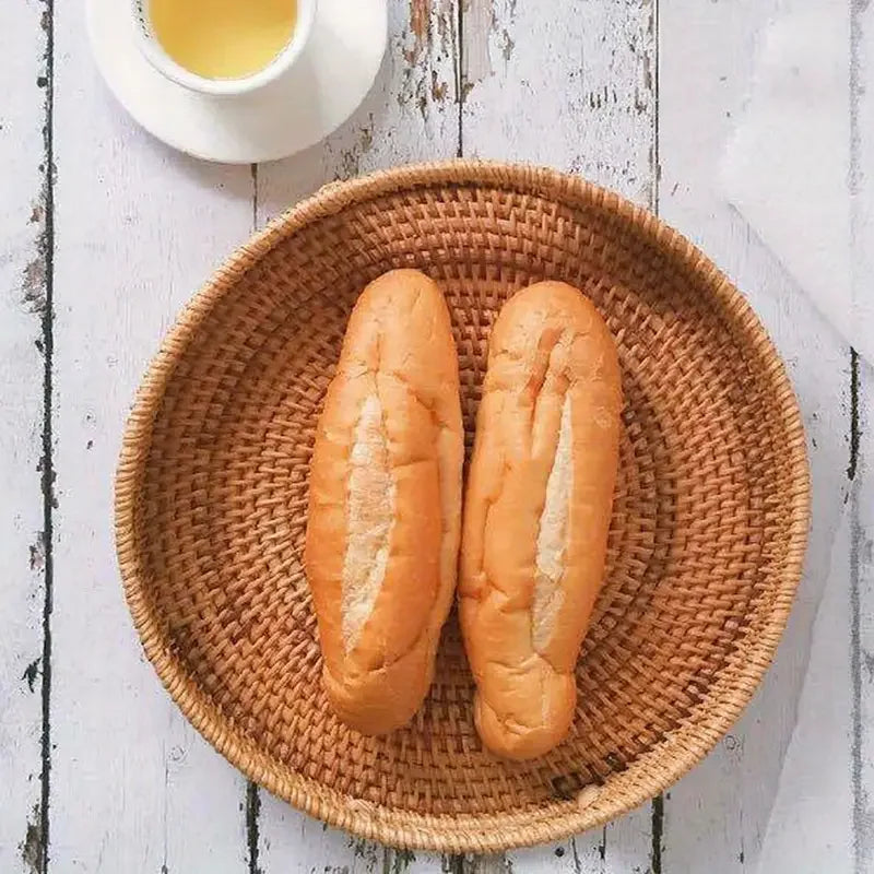 Corbeille en Rotin — Panier de Rangement Naturel