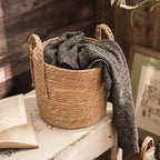 Cache-Pot Tressé Naturel — Panier Décoratif Plantes