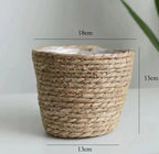 Cache-Pot Tressé Naturel — Panier Décoratif Plantes