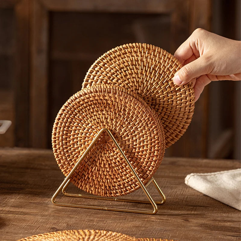 Set de Table & Dessous de Plat — Plateau en Rotin