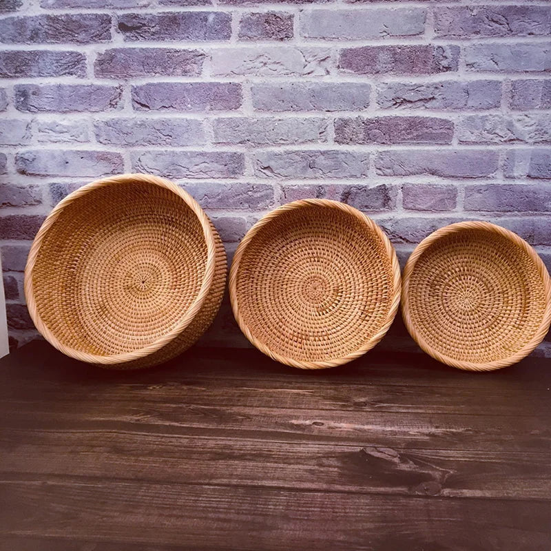 Corbeille en Rotin — Panier de Rangement Naturel