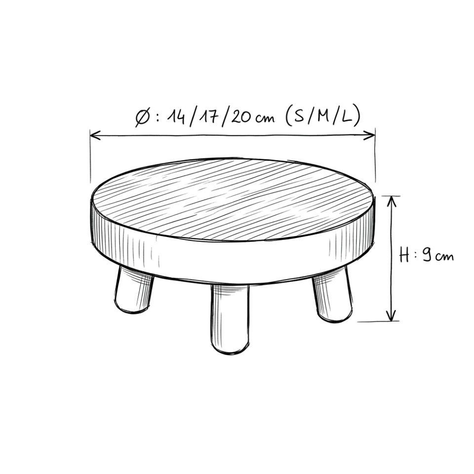 Schema dimensions Support Plante | MIKO