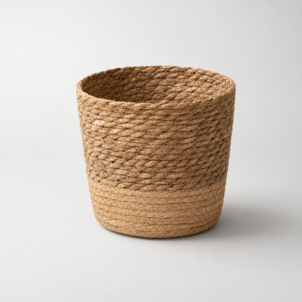 Cache-pot en rotin beige NAAI