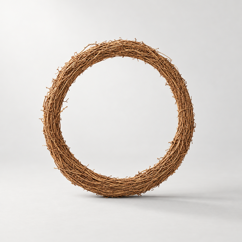 Anneau décoratif en paille naturelle NIAI